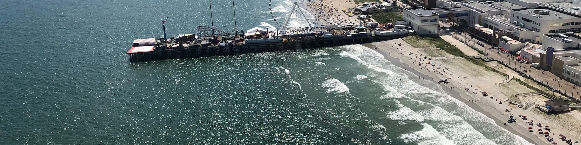 A view of the Atlantic City, New Jersey shoreline from a helicopter ride July 2018