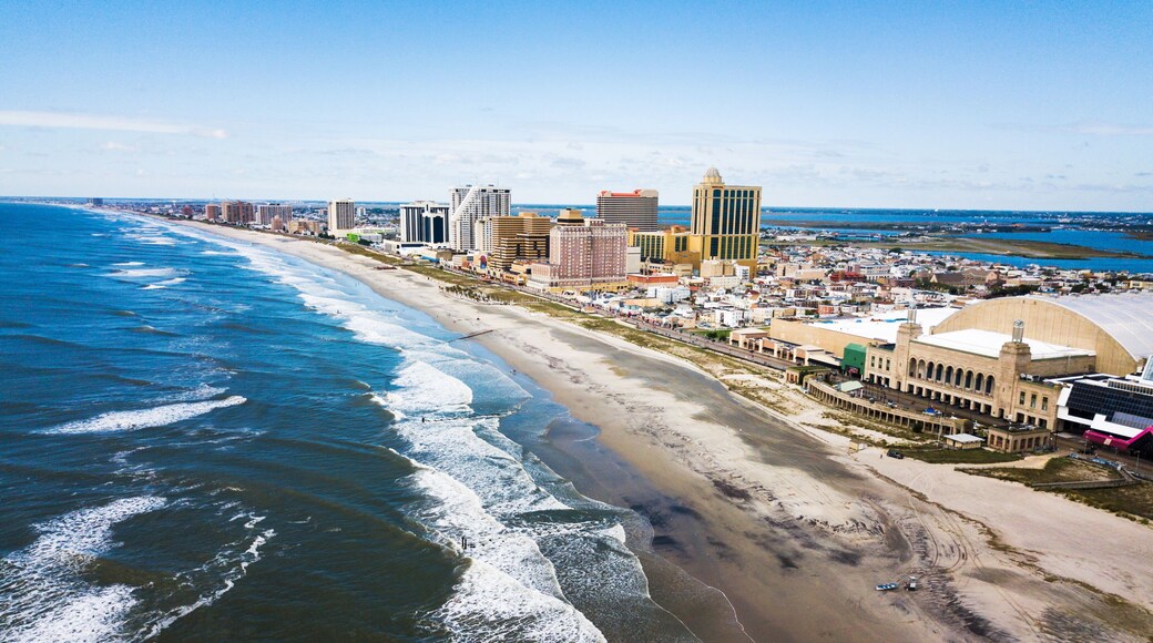 Atlantic city waterline aerial