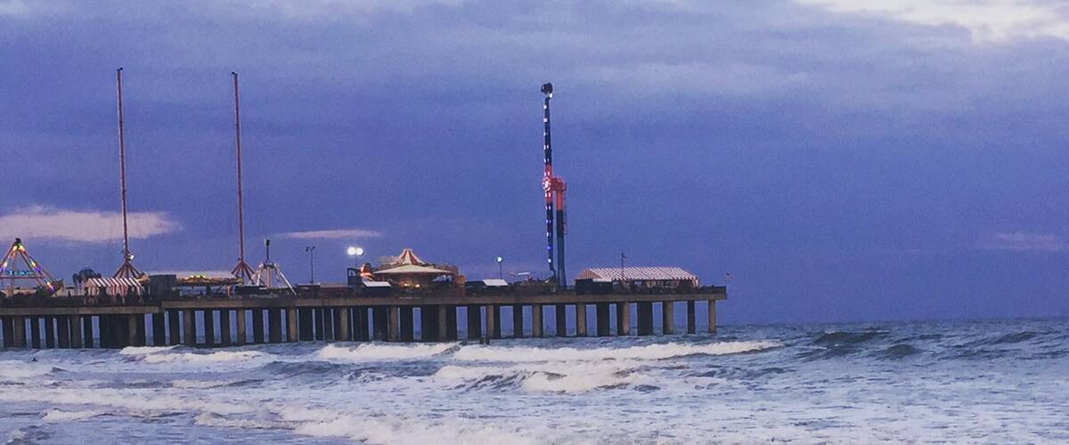 Shore along atlantic city boardwalk