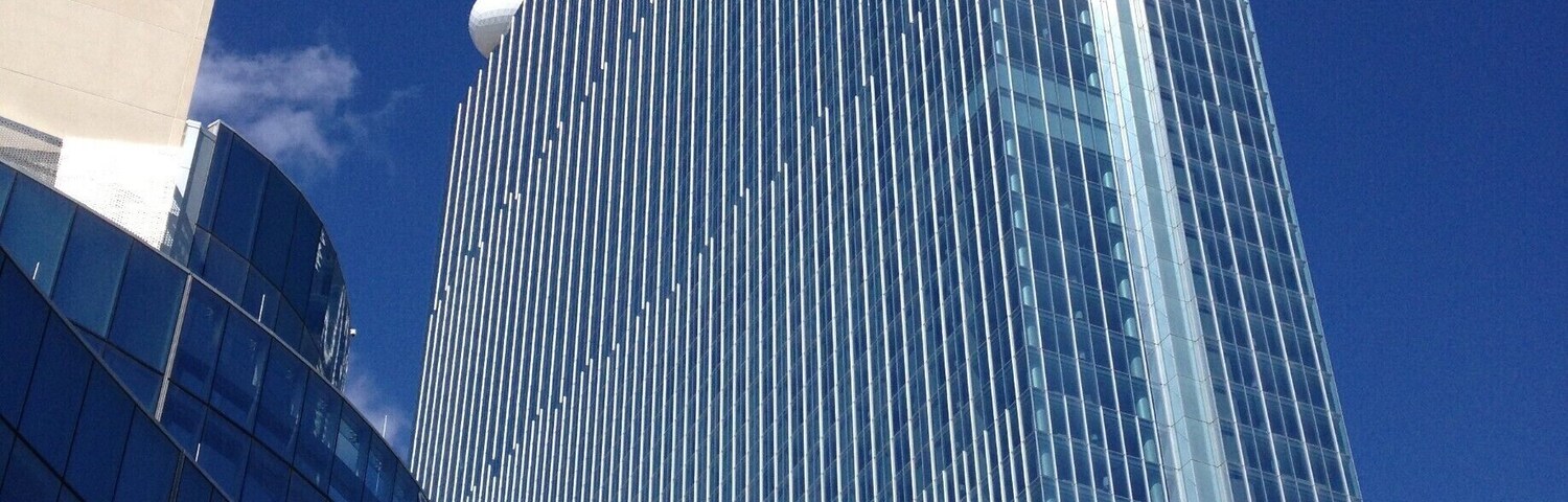 The Revel Casino was Atlantic City's premier beachfront casino before it closed down. The initial plan was to build two identical towers side by side but only one tower was completed.
The most tragic trivia about the project was that several executives lost their lives when their helicopter crashed going to or from a site where they were to select the glass for the gorgeous facade. You can feel their presence when you see it shining in the sun. It is a breathtaking site to see!
#UrbanJungle