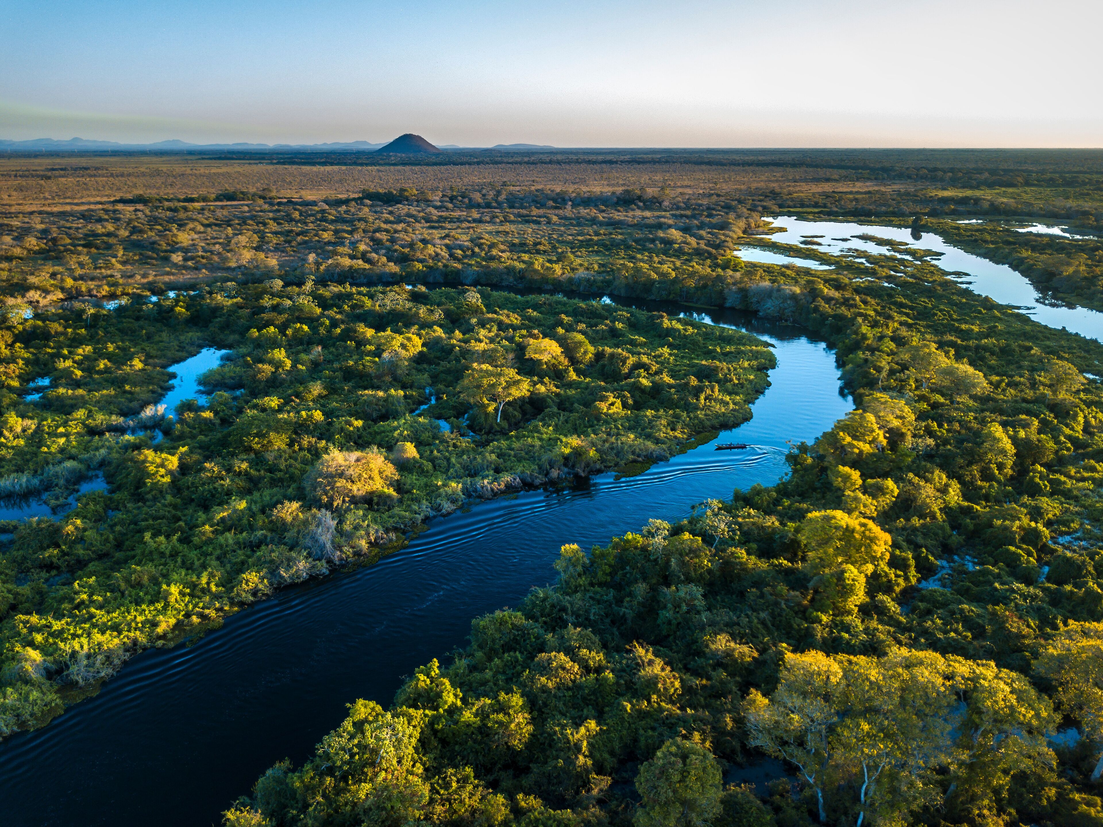 Miranda River photographed in Corumbá, Mato Grosso do Sul. Pantanal Biome. Picture made in 2017.