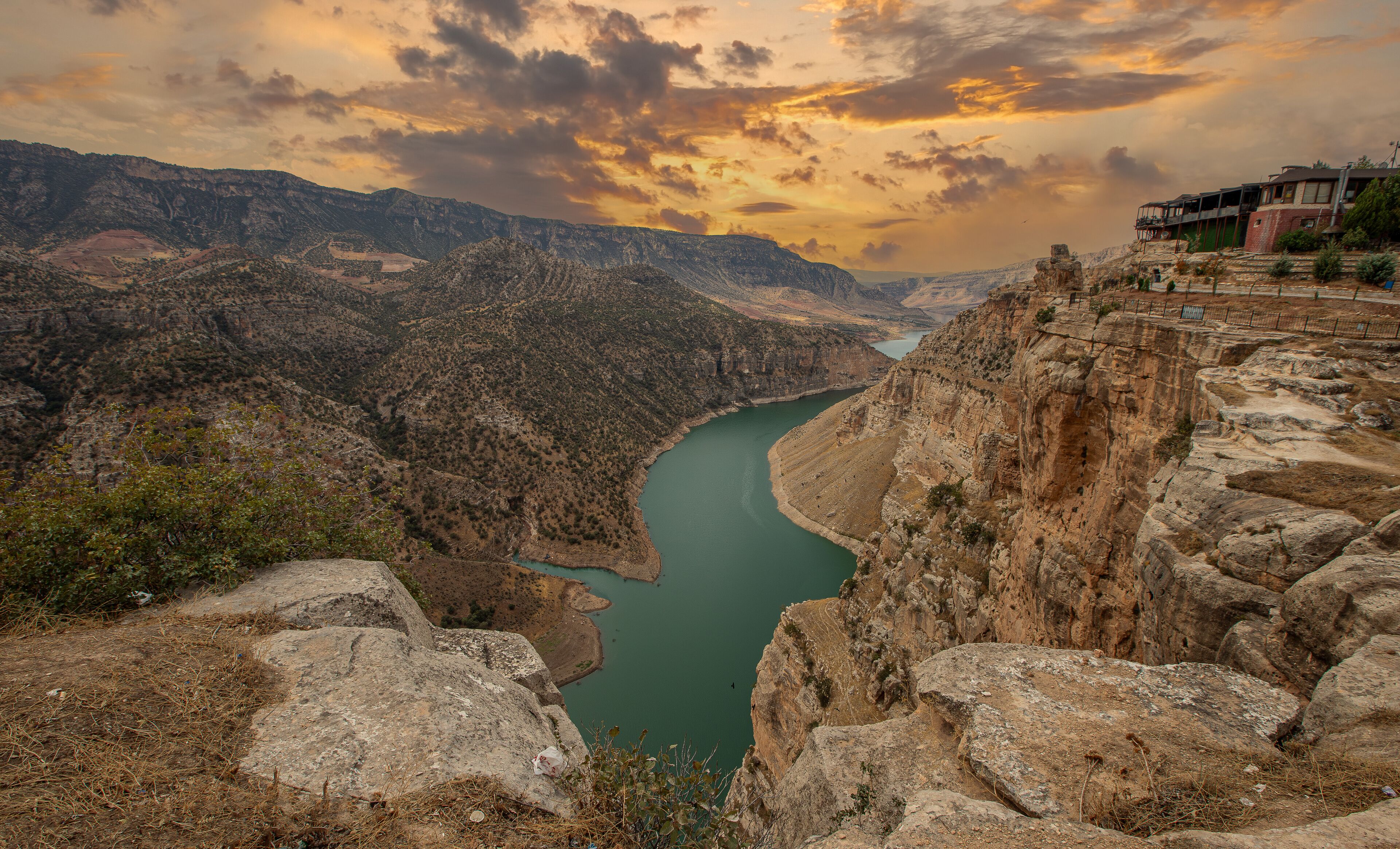 Türkiye, Siirt province; Perforated stone, Botan valley.