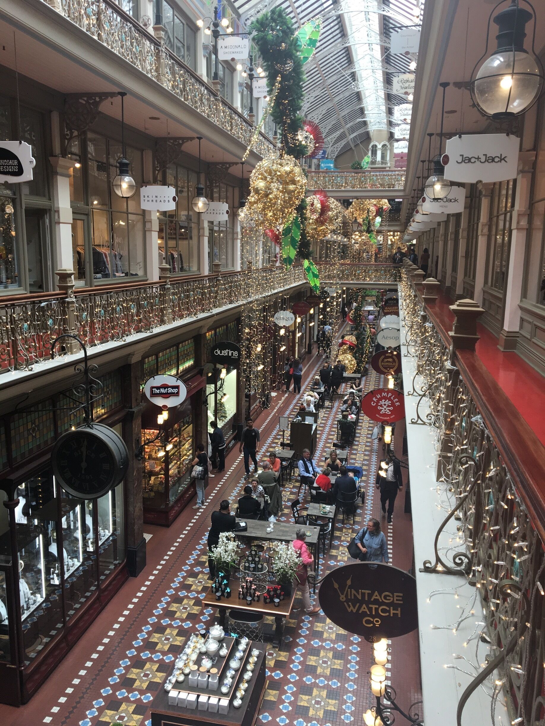 Similar to the Queen Victoria Building in Sydney, the Strand is just as beautiful. All set up for Christmas with decorations 