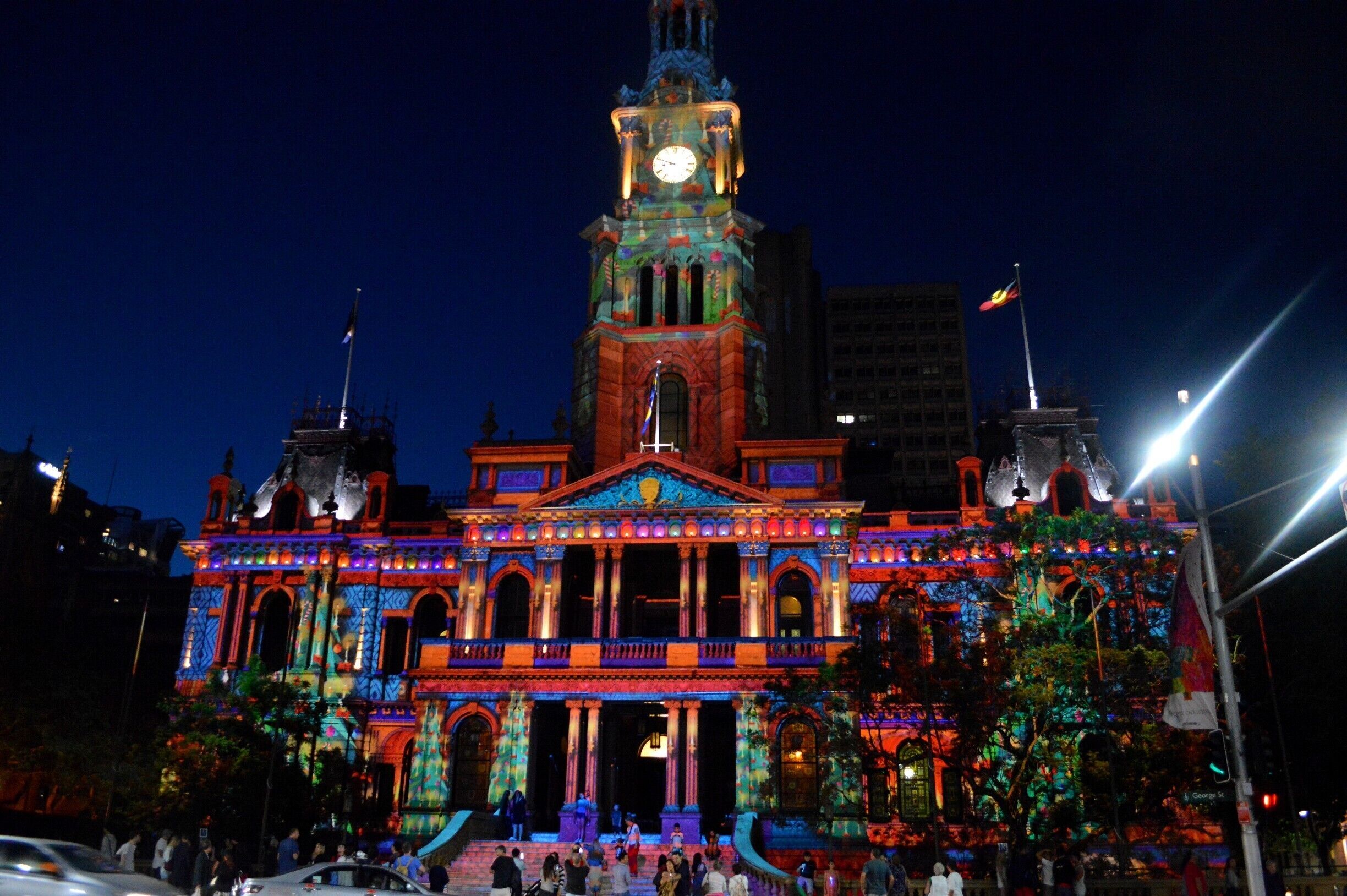 Christmas light display. 