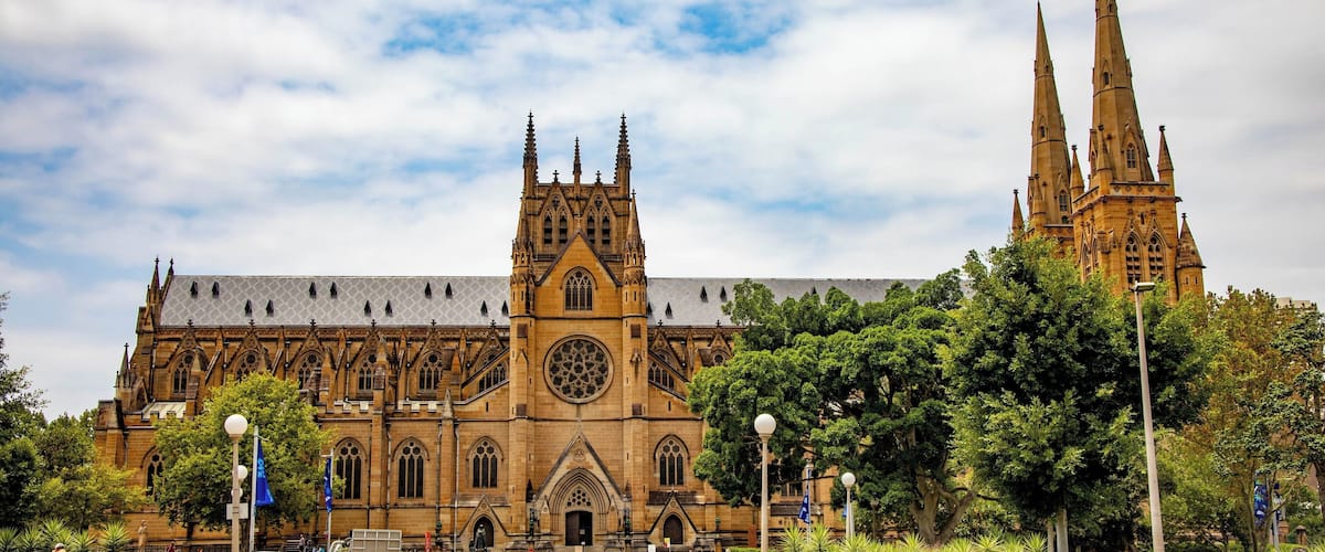 St Mary's Cathedral on a lovely summers day in Sydney