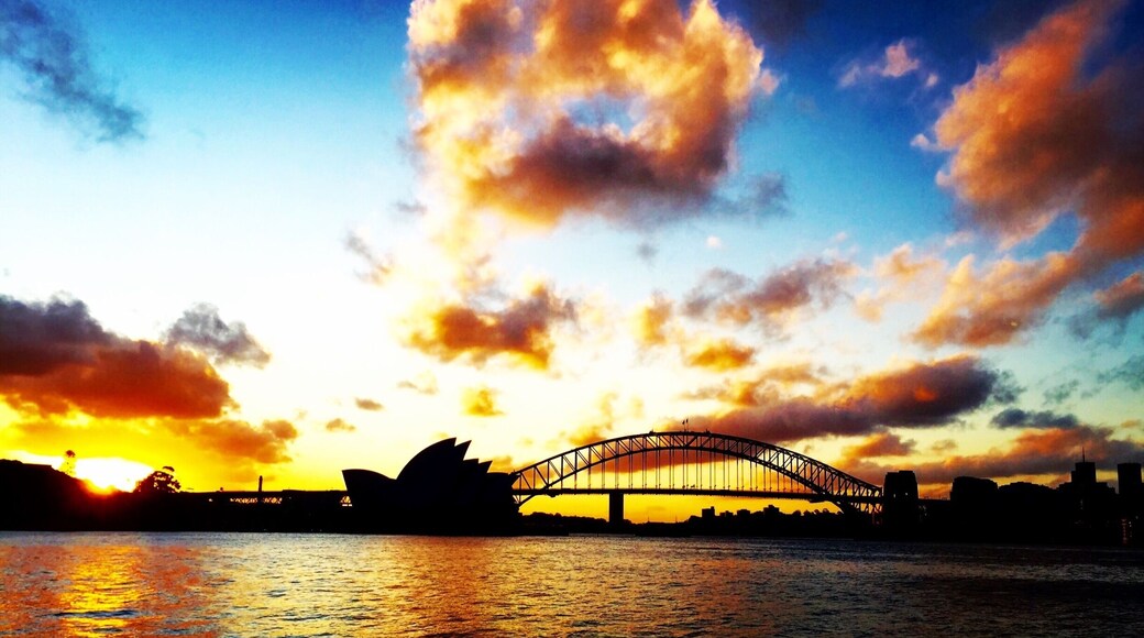 Watching the sunset from Mrs. Macquarie's Chair.