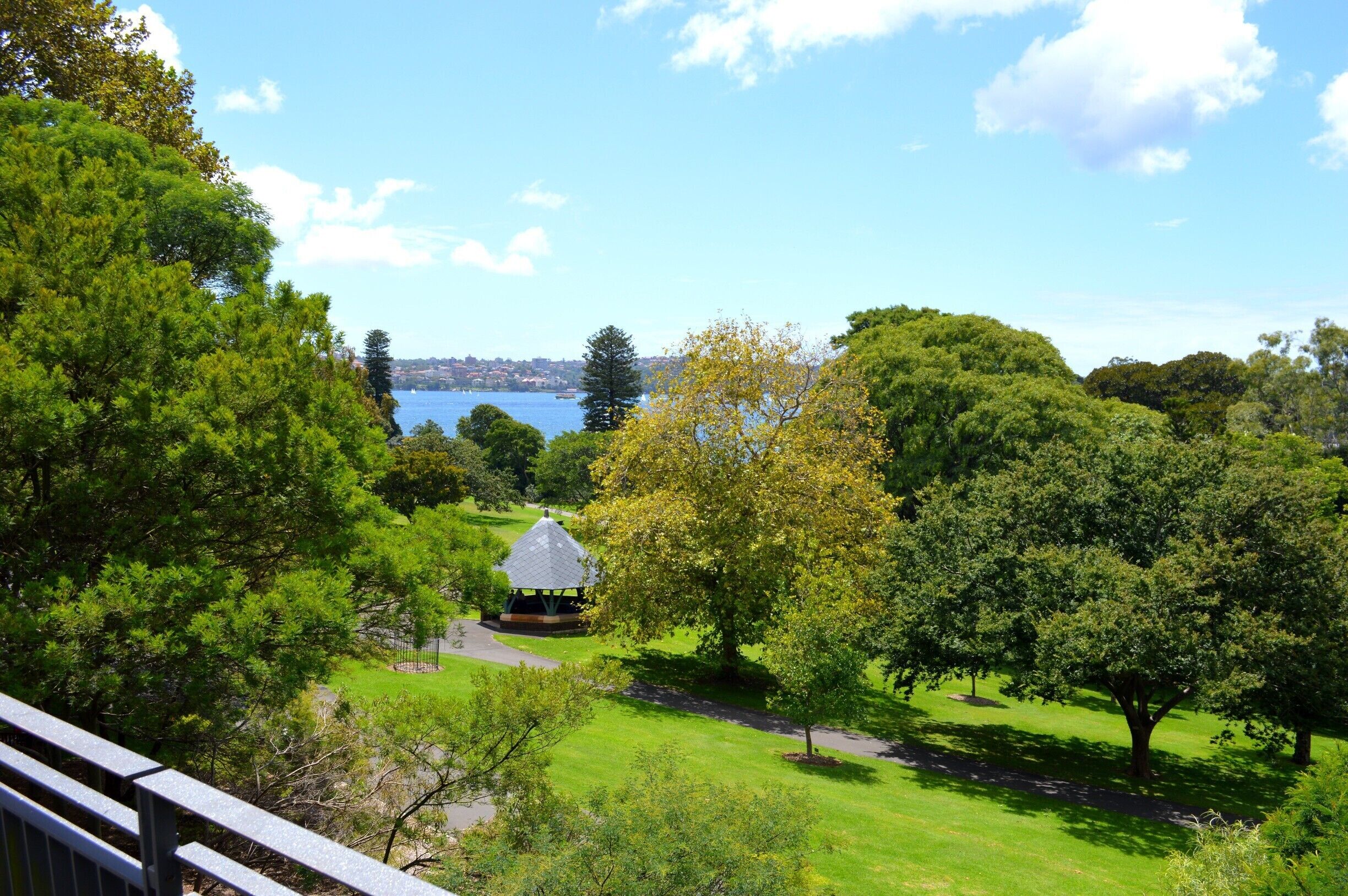 Sneak peek of Sydney Harbour. 
The Royal Botanic Gardens turns 200 this year.  Worth a visit.  