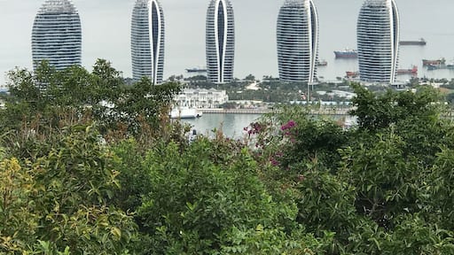 #Patterns These unusual apartment buildings not only look incredible during the day- at night they put on a STUNNING light show that made sailing away on our cruise ship absolute breath taking