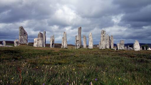 Stone cyrcle Callanish Stones near Callanish village, Isle of Lewis, Outher Hebrids, Scotland