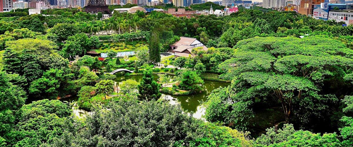 Looking west to the Window of the World (世界之窗) from my friend’s apartment in Shenzhen, Guangdong Province, China. It’s China Mainland’s second theme park after reform and opening up in 1979, and has about 130 reproductions of some of the most famous tourist attractions in the world squeezed into 48 hectares (118 acres). The 108 metre (354 ft) tall Eiffel Tower dominates the skyline and the sight of the Pyramids and the Taj Mahal all in proximity to each other are all part of the appeal of this theme park.
#China #Shenzhen #Guangdong #ThemePark #AboveItAll #WorldOfTheWorld