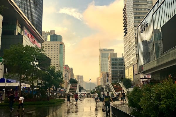 Huaqiangbei, electronic's market in Shenzhen, China