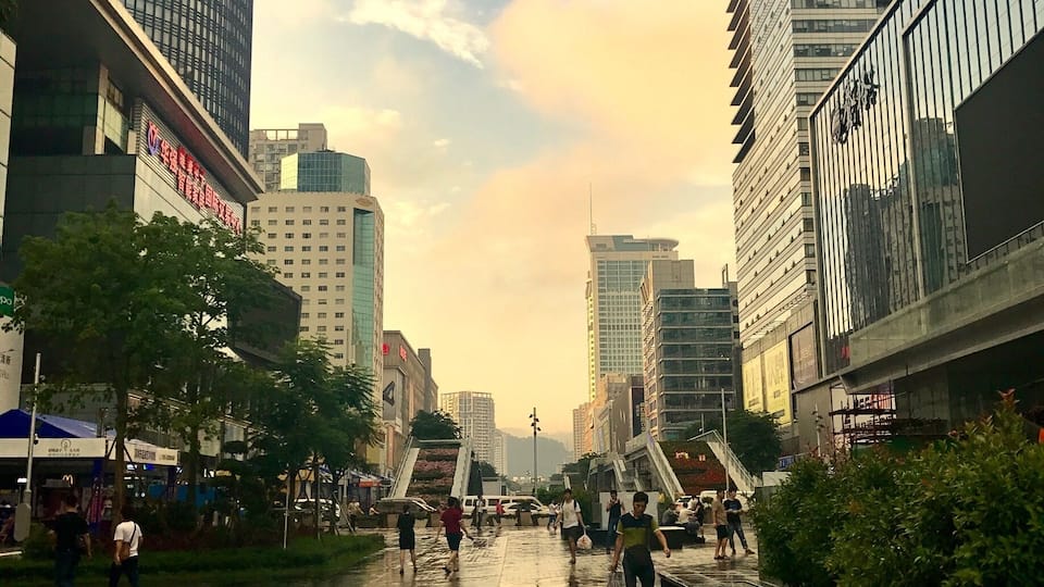 Huaqiangbei, electronic's market in Shenzhen, China