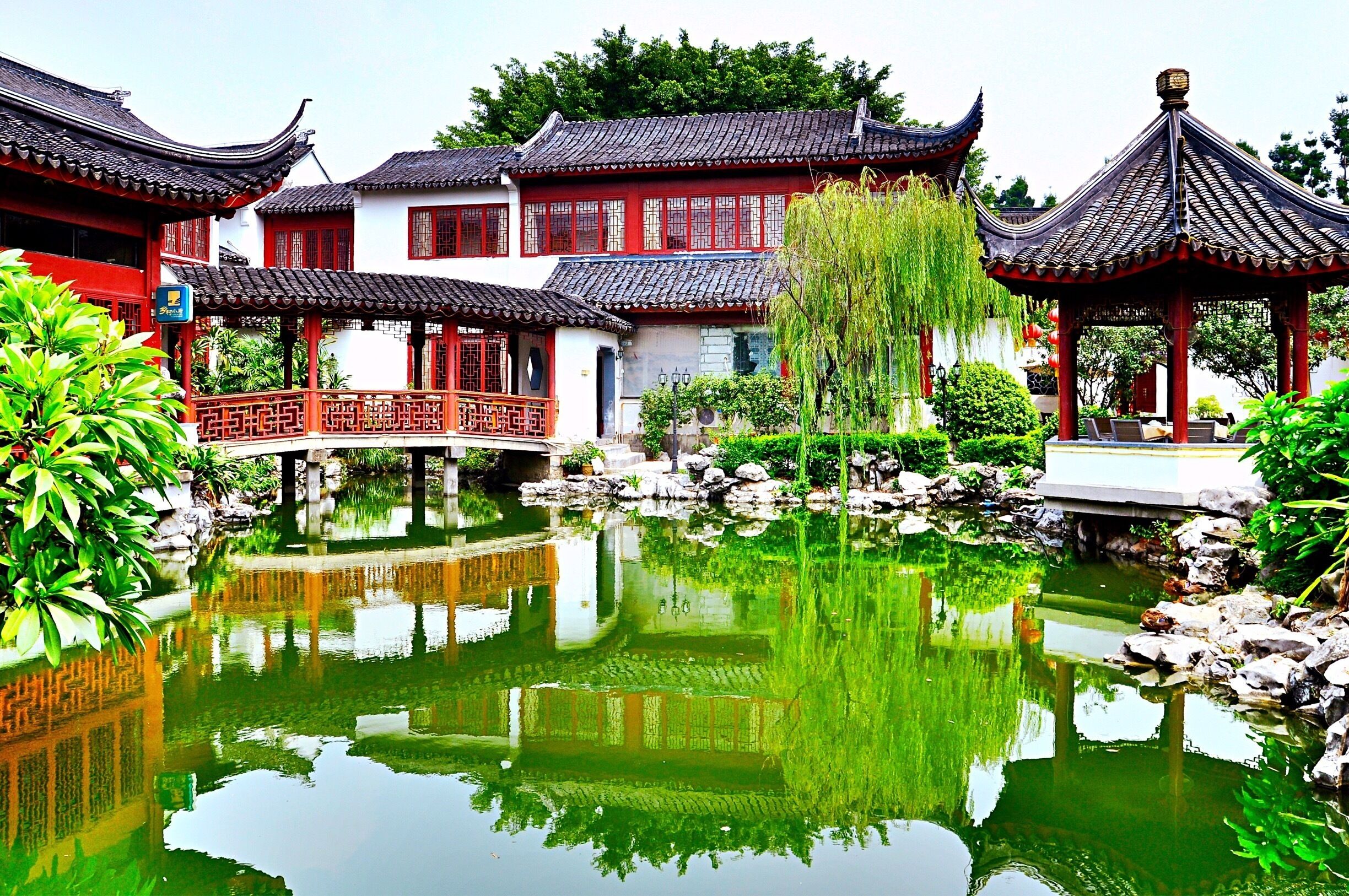 Splendid China Folk Village (錦繡中華民俗村) is a theme park including two areas (Splendid China Miniature Park & China Folk Culture Village) located in Shenzhen, China. The park's theme reflects the history, culture, art, ancient architecture, customs and habits of various nationalities. It is one of the world's largest scenery parks in the amount of scenarios reproduced. (Wikipedia)
#Asia #China #Shenzhen #Guangdong #architecture #Reflections #themepark #pond #ChineseGarden #garden 