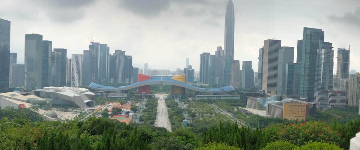 Wide view from the peak in a park, 30mins from the immigration.