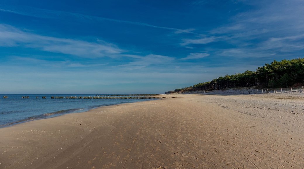 Kleiner Strandspaziergang entlang der Strandpromenade von Dzwirzyno - Polen