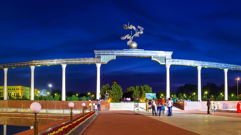 Evening panorama of Tashkent, Uzbekistan