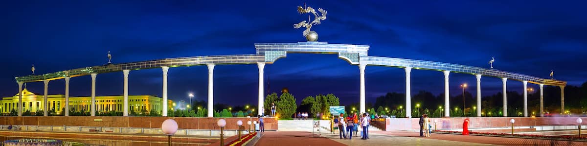 Evening panorama of Tashkent, Uzbekistan