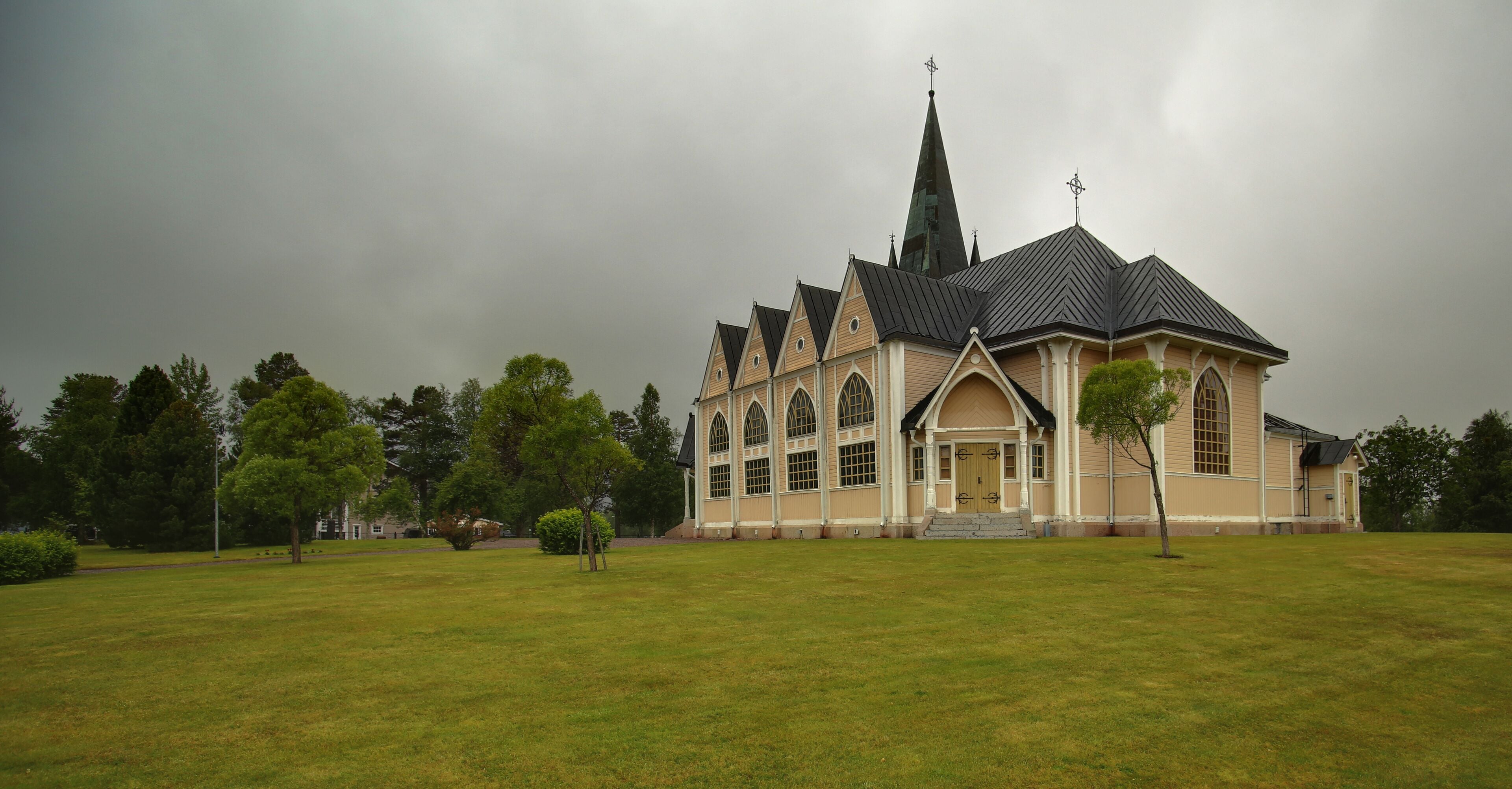 HDR image of Arvidsjaur church in Sweden