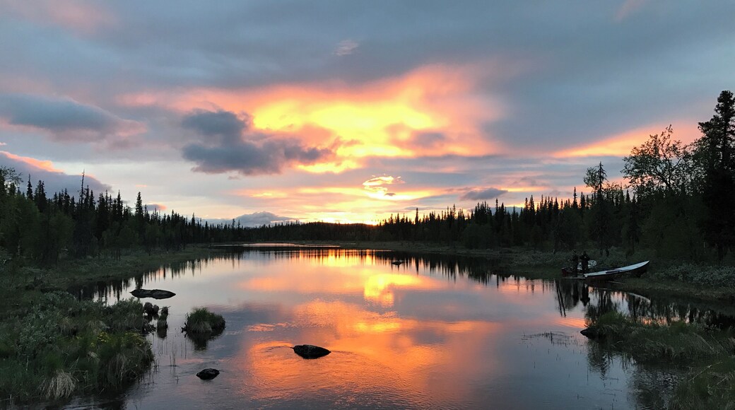 Midsommer in Sweden, at midnight this is as dark as it gets... Summer in Lapland is as beautiful as Winter. #LifeAtExpedia #reflection #nature
