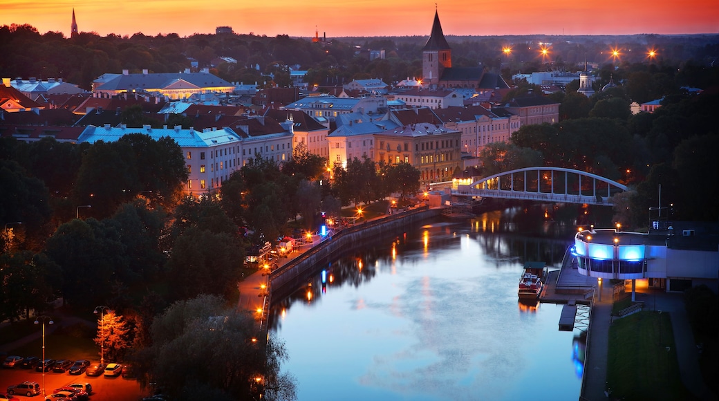 evening panoramic view of Tartu