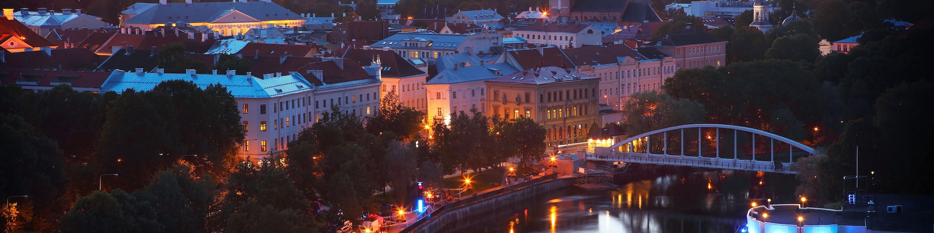 evening panoramic view of Tartu
