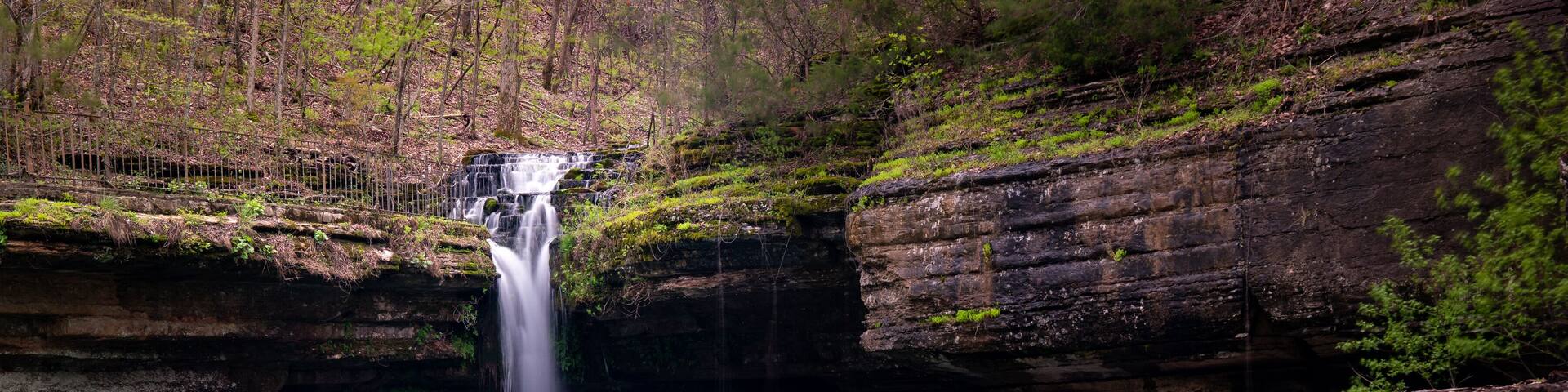 Waterfall in the Ozarks in Missouri
