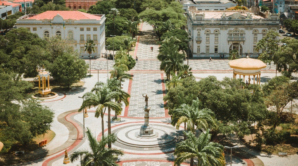 aerial image with drone of the city of Aracaju in Sergipe Brazil