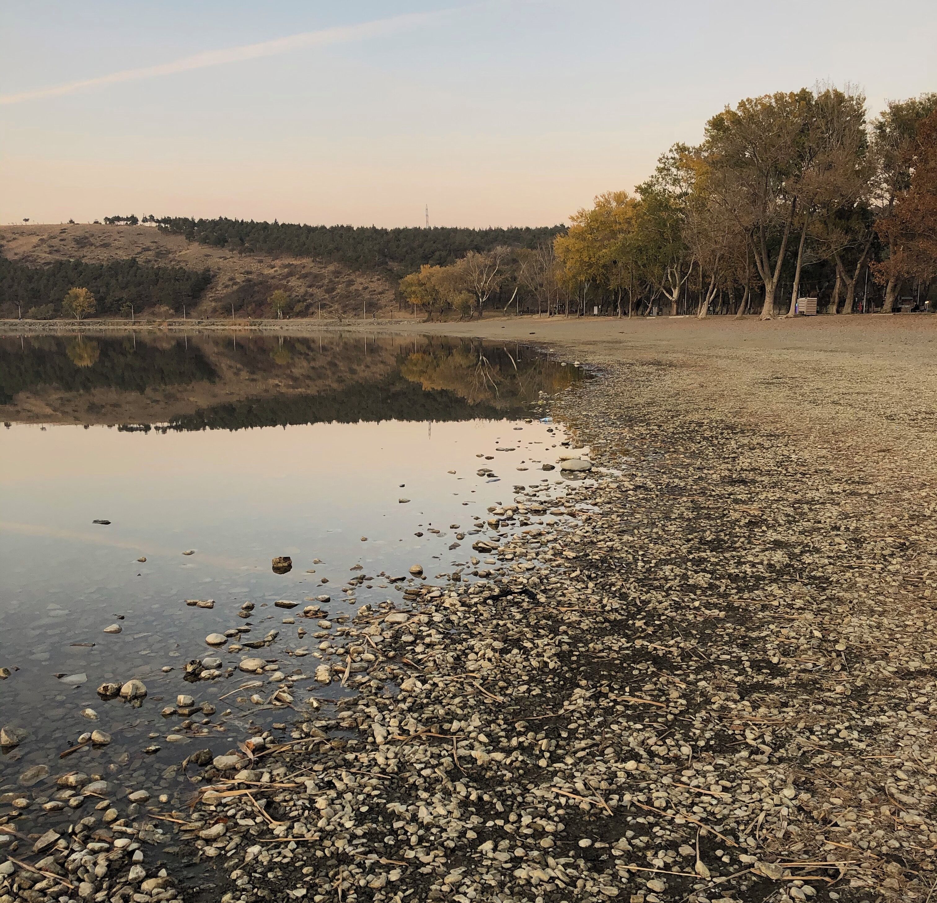 Shoreline of Lisi Lake (Georgian: ლისის ტბა) in the Georgian capital of Tbilisi.