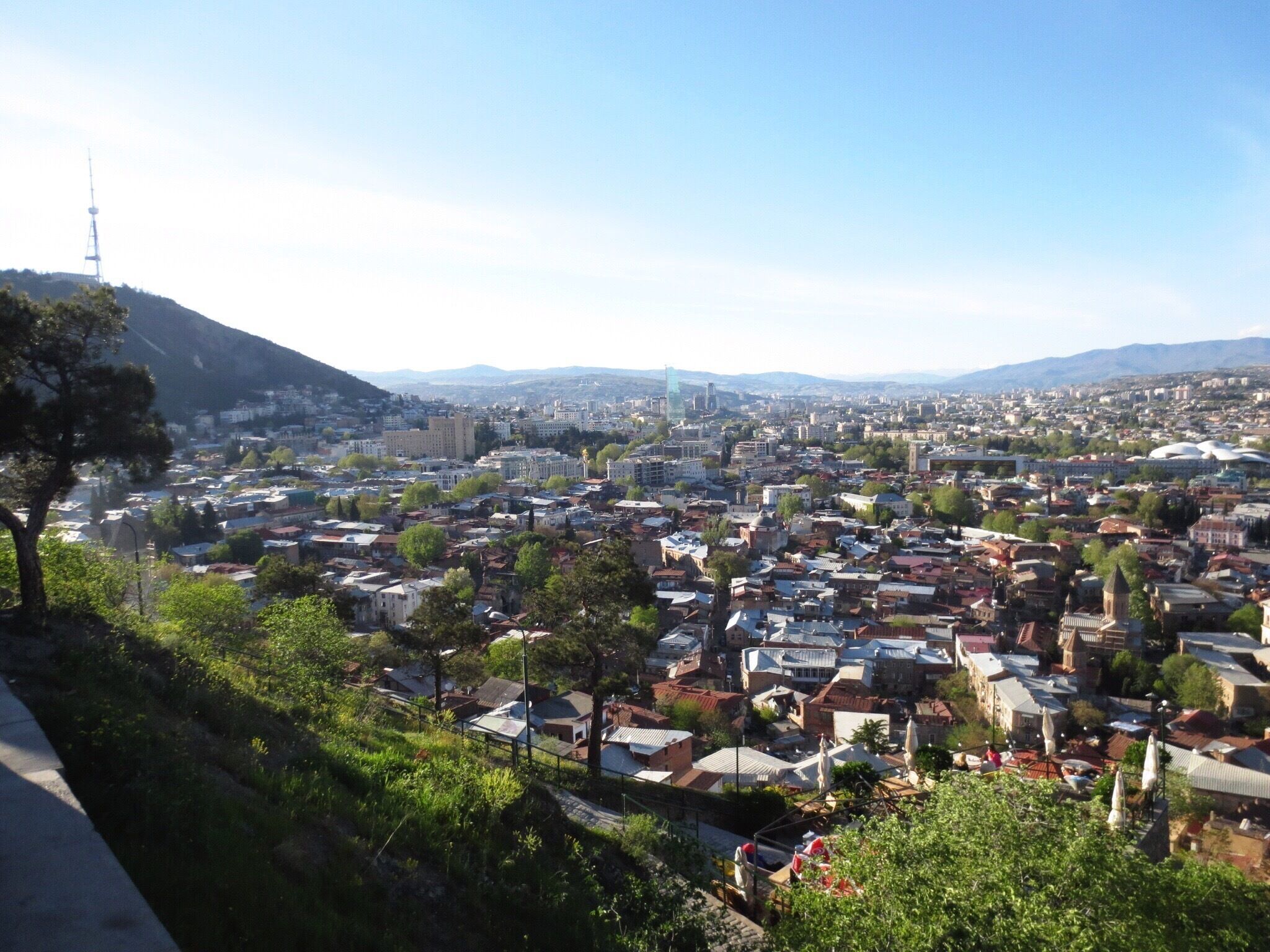 Looking out over the city of Tbilisi, Georgia.