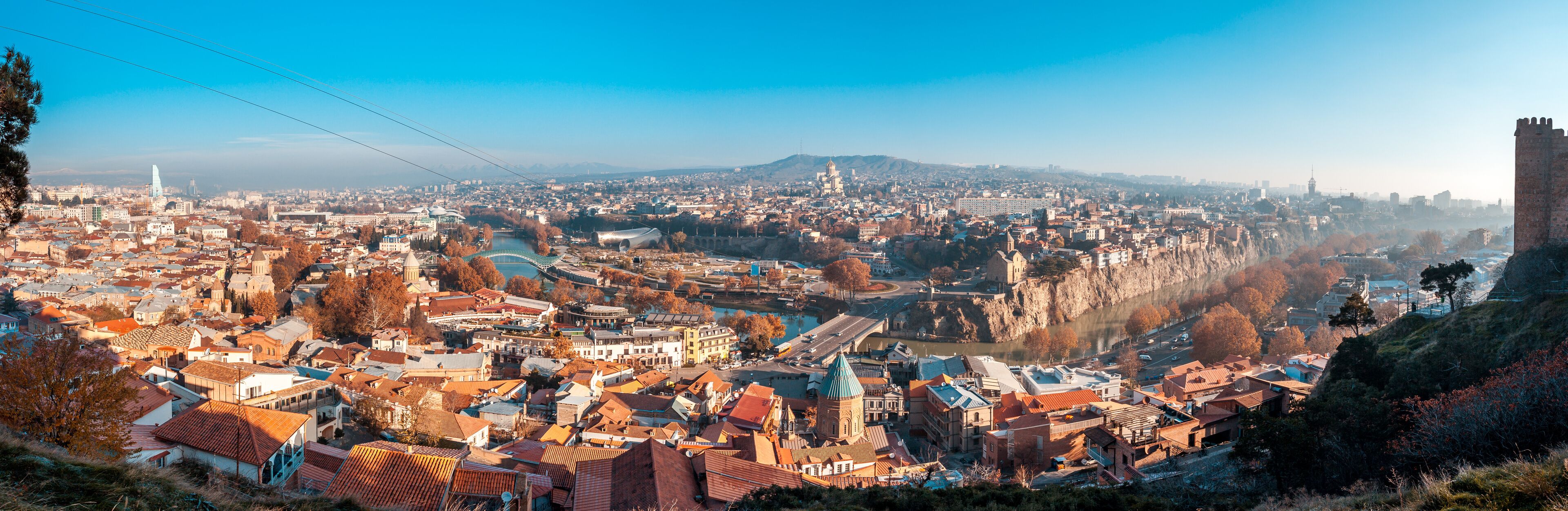 The Panoramic View Of Tbilisi, Georgia In autumn