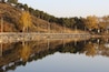 Reflection of a new bike trail - view from Lisi Lake in the city of Tbilisi.