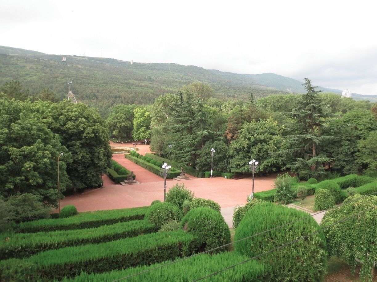View of Vake Park, a park inside the city of Tbilisi.