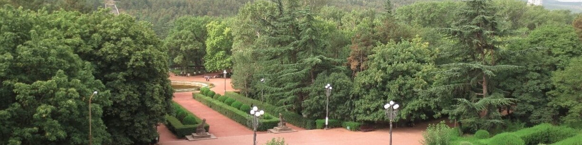 View of Vake Park, a park inside the city of Tbilisi.
