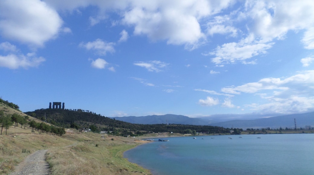View from the Tbilisi Sea - a freshwater reservoir in the city of Tbilisi, Georgia.