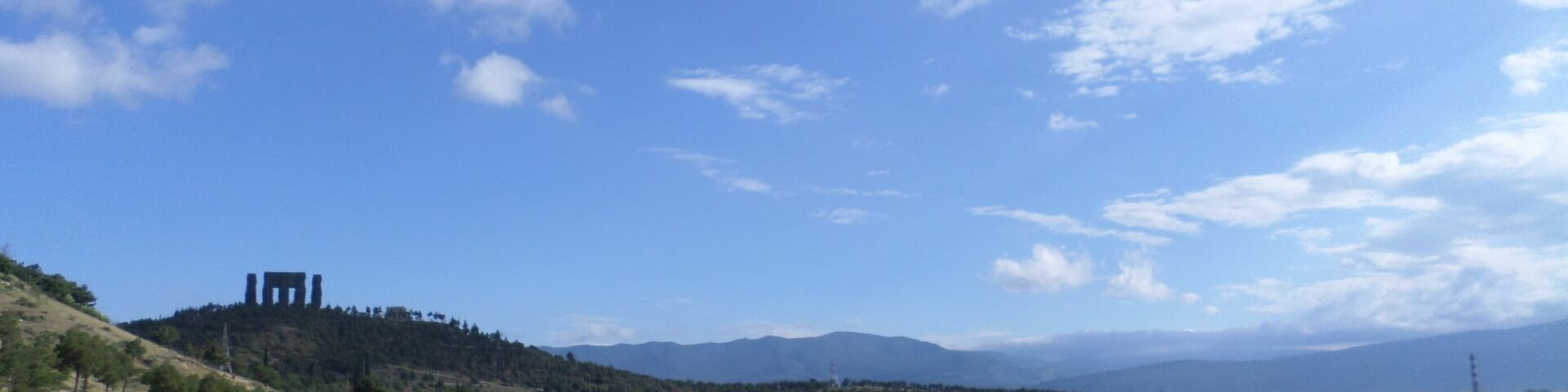 View from the Tbilisi Sea - a freshwater reservoir in the city of Tbilisi, Georgia.
