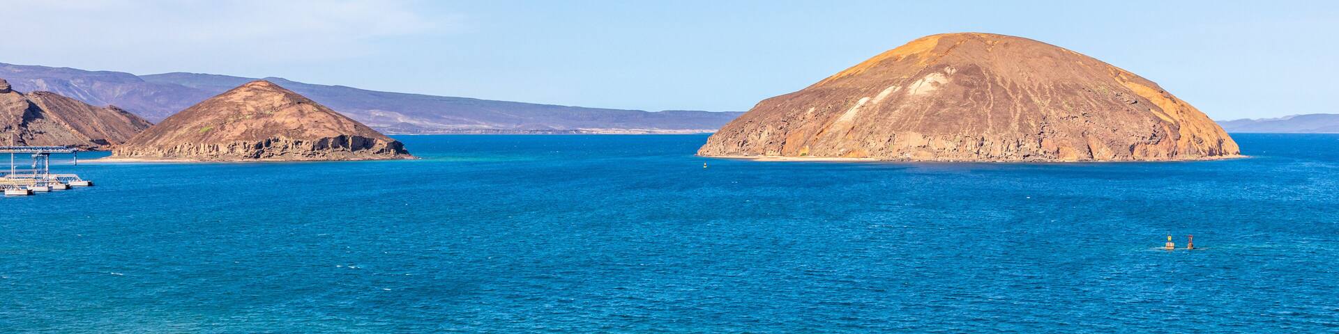 View to Guinni Koma island, Port de Goubet , Tajourah region, Djibouti, Horn of Africa