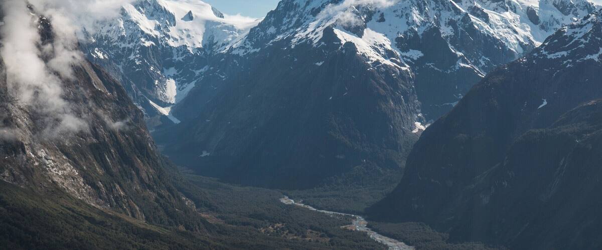 If you can afford it, I recommend splurging on a helicopter flight or fixed wing plane ride to Milford from Queenstown or Wanaka. The views of Fiordland from above are unbeatable.