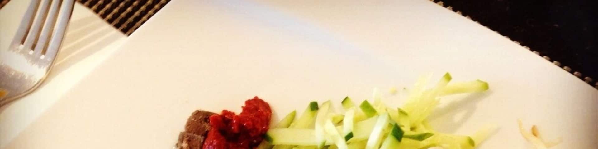 Try this spaghetti like rice noodles called "Laksa". Served with raw vegetables condiments and fish based coconut gravy. Found throughout Terengganu and Kelantan states. To eat mix it all together. Enjoy!