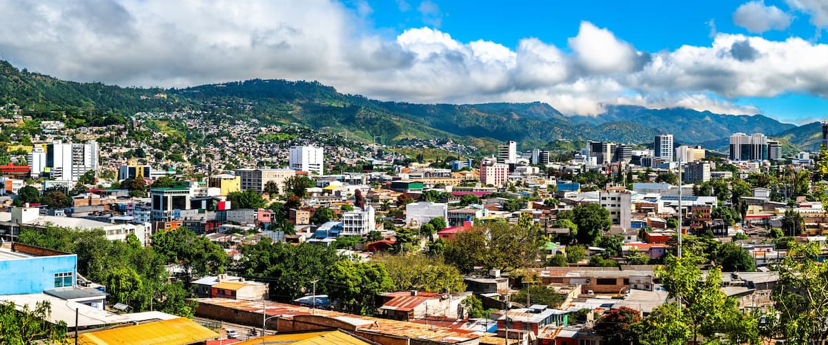 Skyline of Tegucigalpa, the Capital City of Honduras in Central America