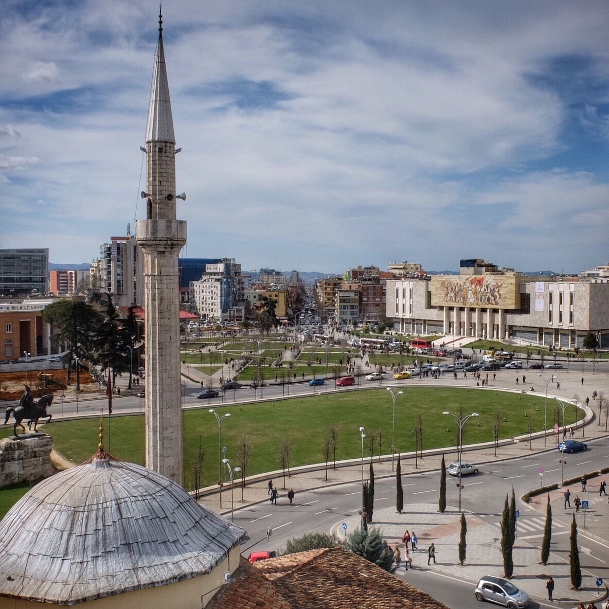 The Clock Tower of Tirana offers great views of the historical square in the center of the city. It's free to climb up, but you have to ask the lady in the little gallery behind the tower to unlock the door.