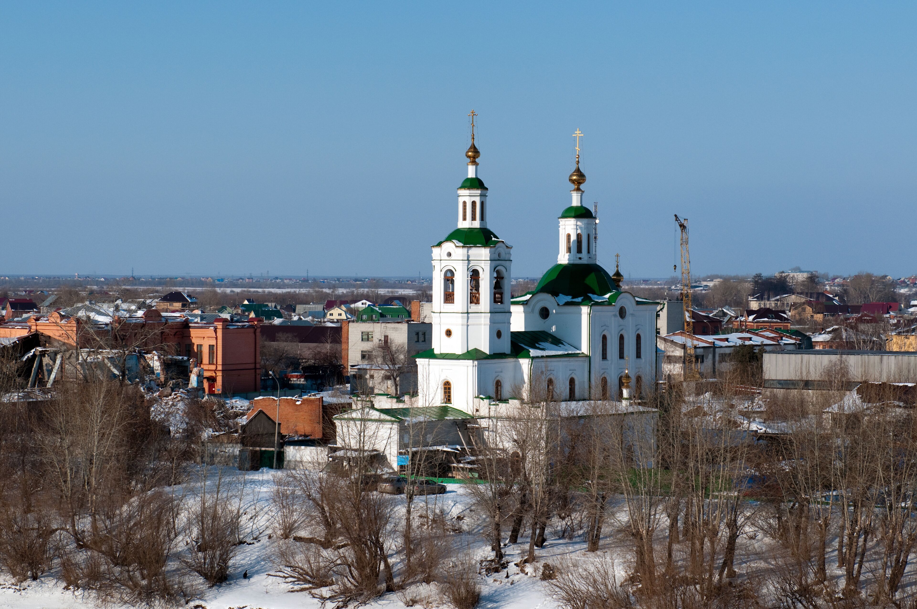 Church of the Holy Cross Exaltation in winter, Tyumen, Siberia, Russia
