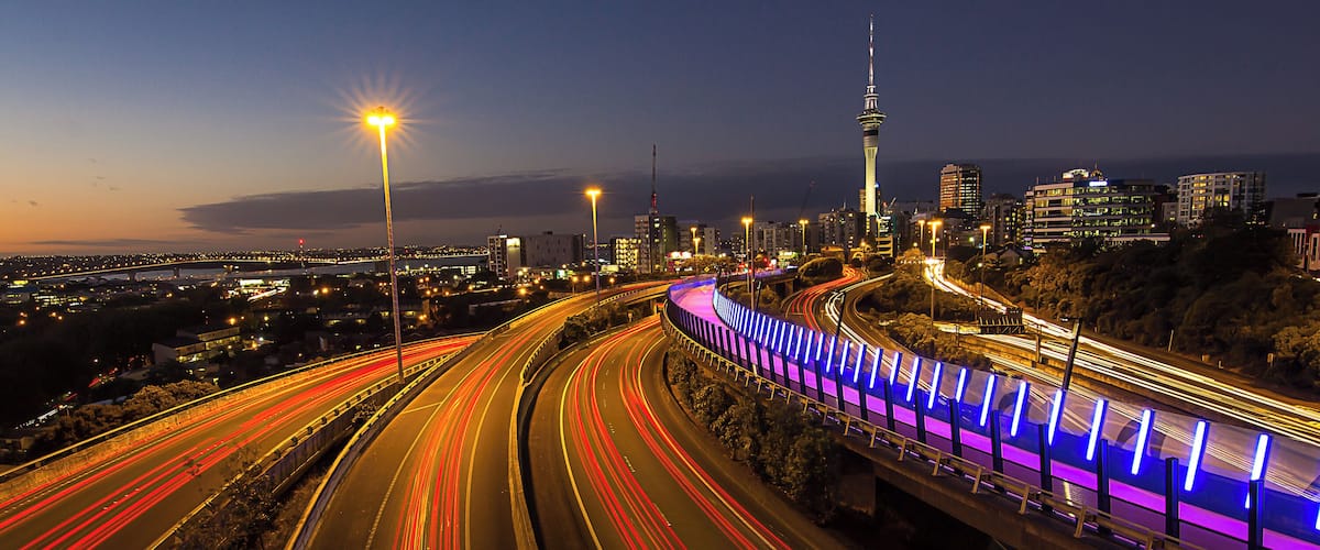 Known as Spaghetti Junction multiple roads lead in and out of the centre of Auckland. Great for a shot during Blue hour. #ontheroad