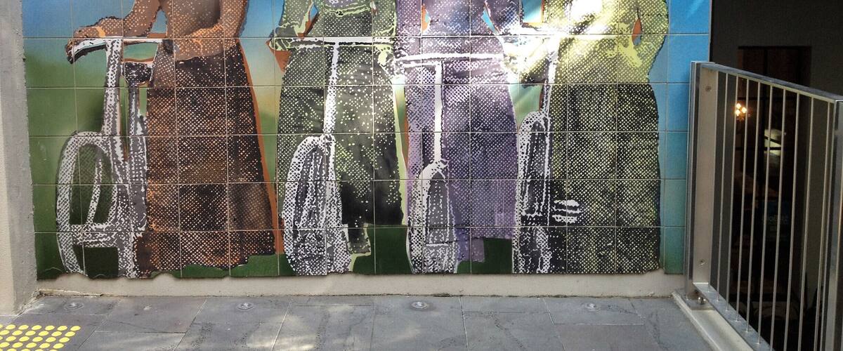 Tile mural in Khartoum Place, Auckland (near Art Gallery) #NZ2017