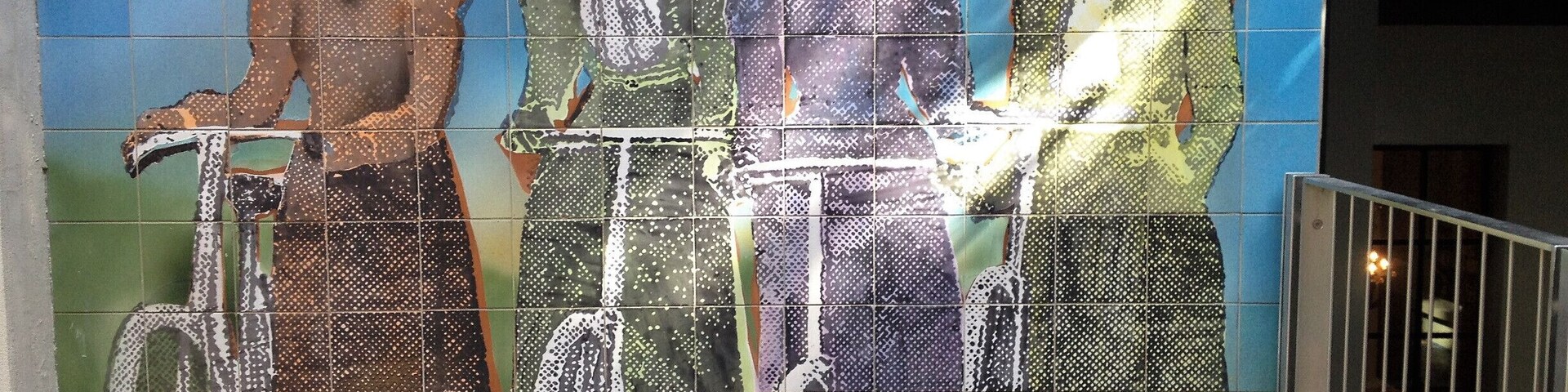 Tile mural in Khartoum Place, Auckland (near Art Gallery) #NZ2017