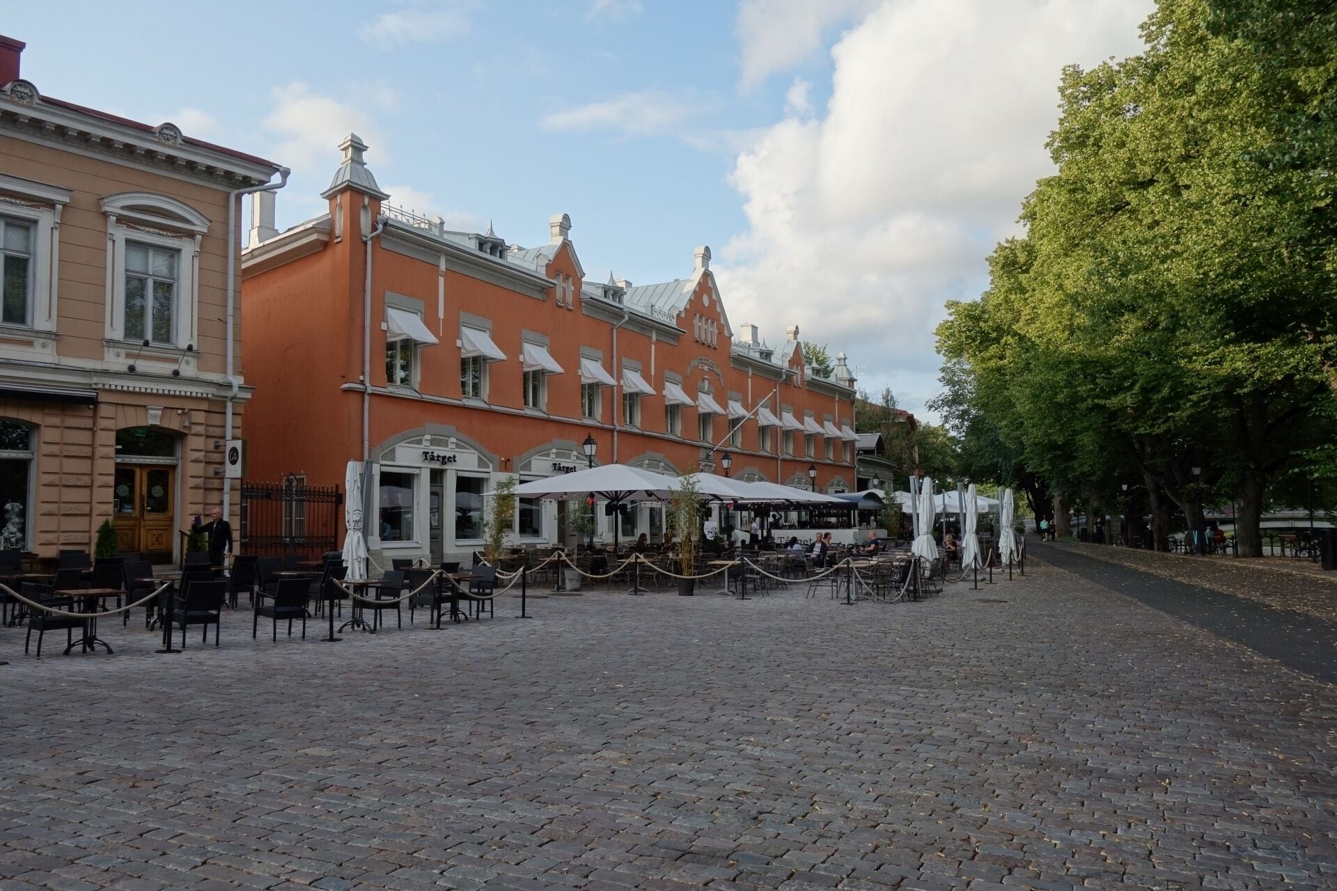 Walking along the Aura river, near the Turku Cathedral