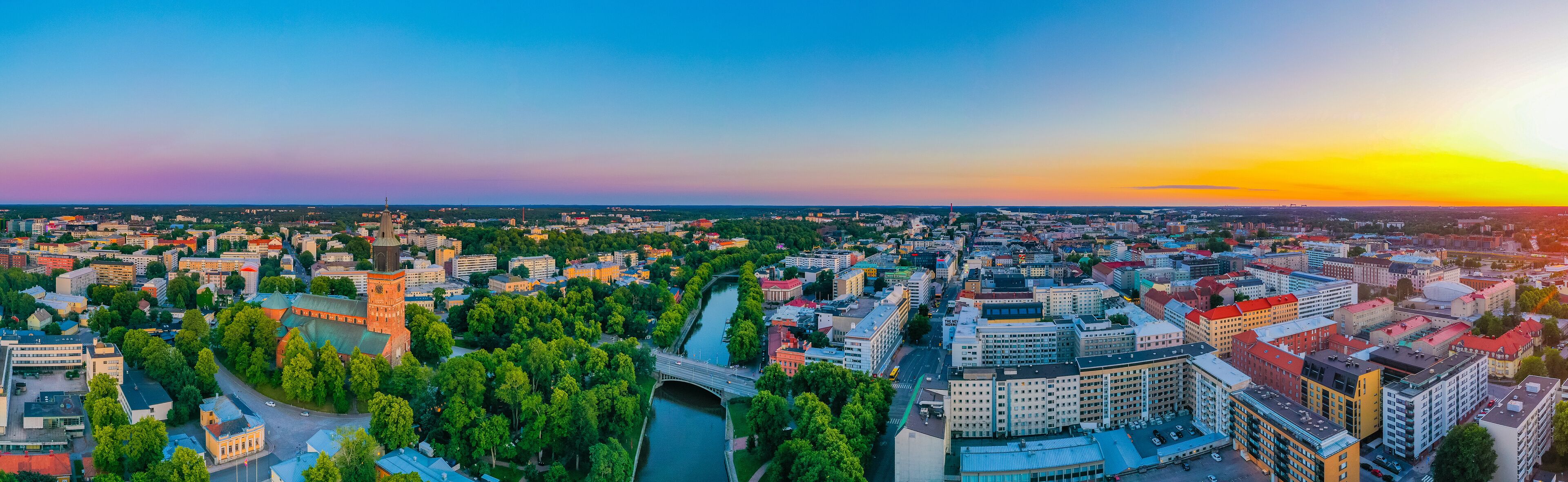 Panorama view of Turku, Finland
