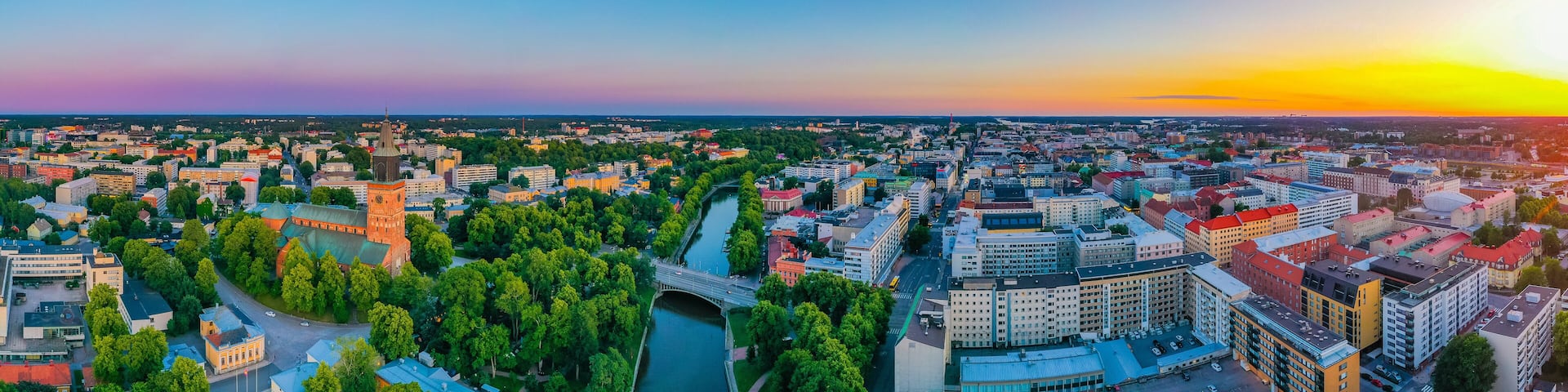 Panorama view of Turku, Finland