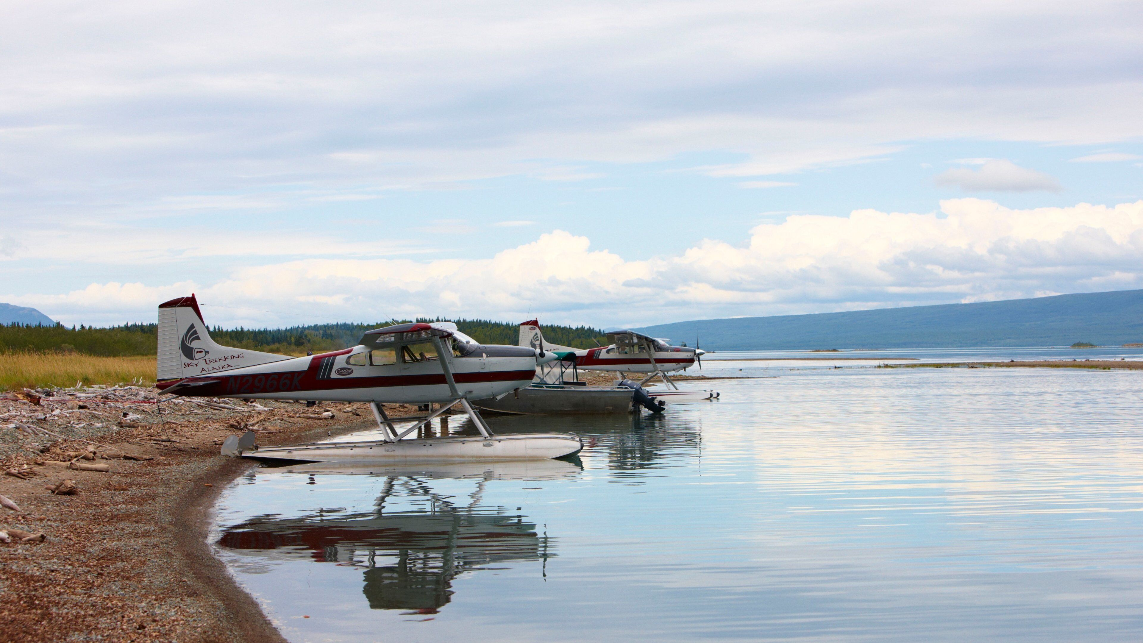 King Salmon showing aircraft and a lake or waterhole