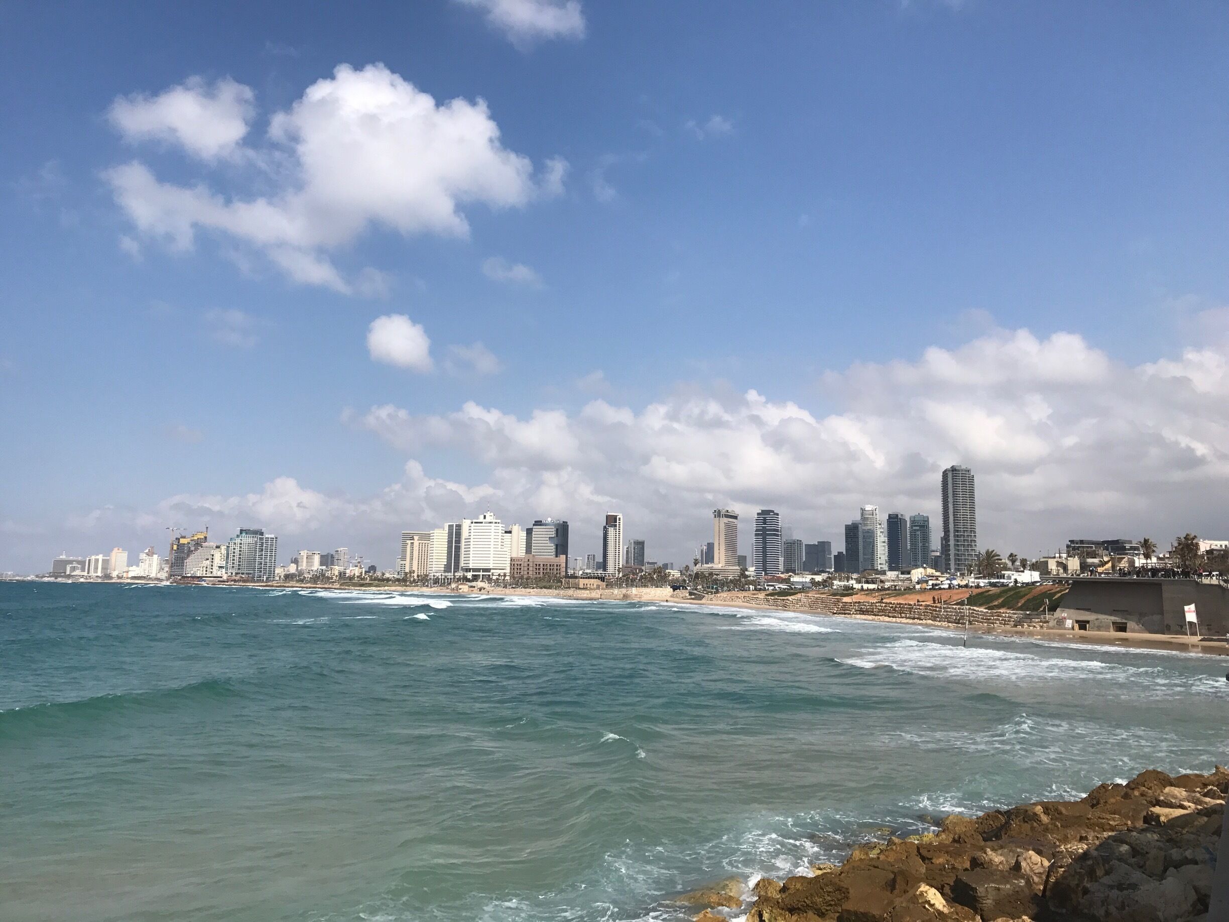 The skyline of Tel Aviv https://www.anneklienssolotravelsandadventure.com/israel-road-trip-is-it-safe-for-female-solo-traveller/