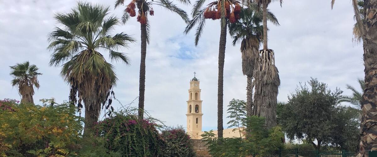 Old Jaffa city park at top of the hill has amazing views